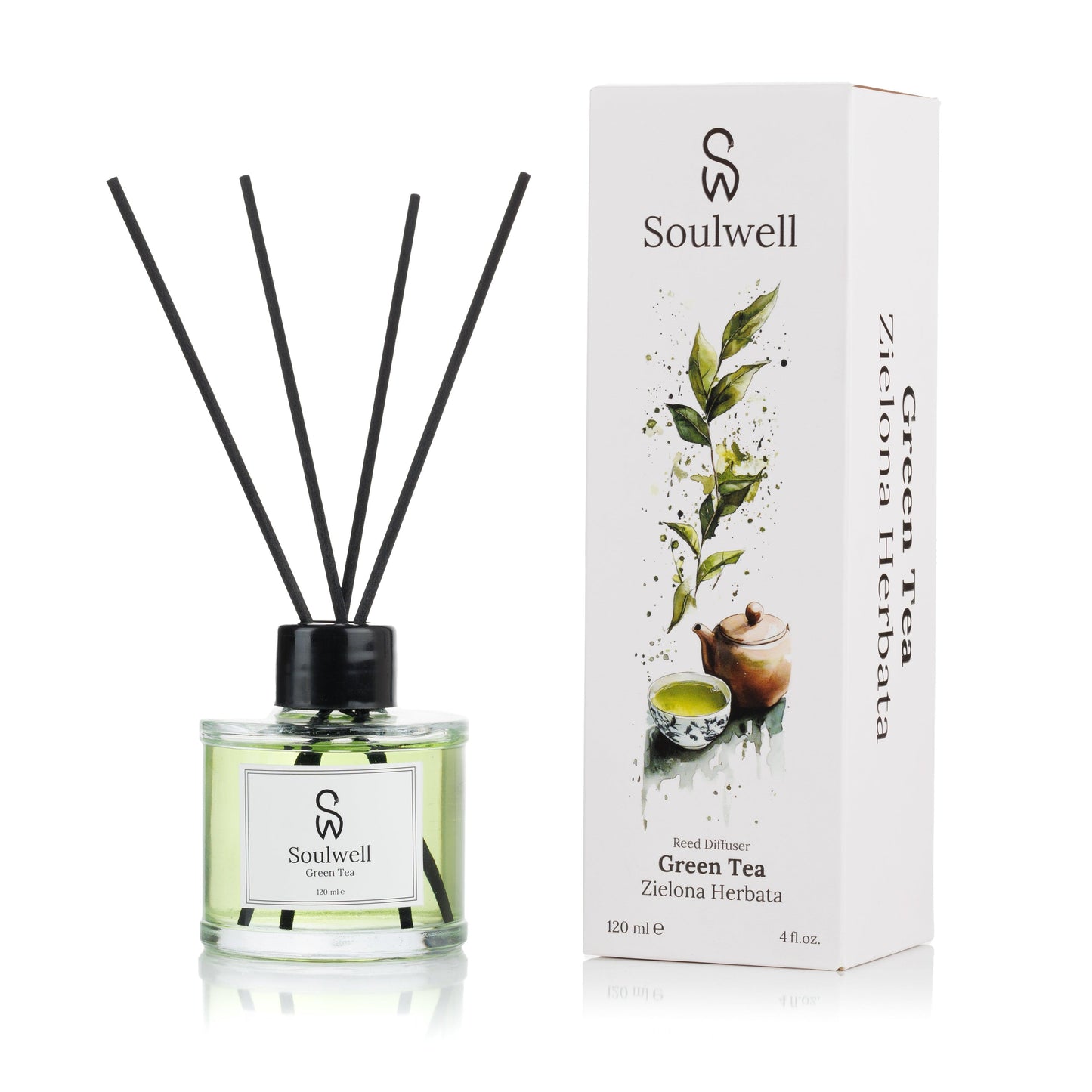 Zielona Herbata - Zapach do Domu z Patyczkami 120ml - SOULWELL