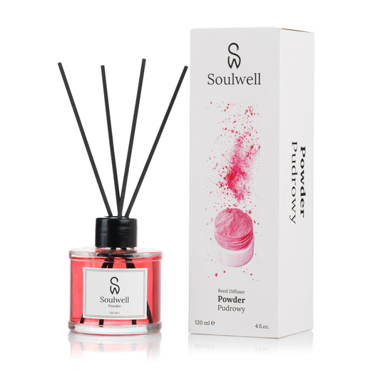 Pudrowy - Zapach do Domu z Patyczkami 120ml - SOULWELL