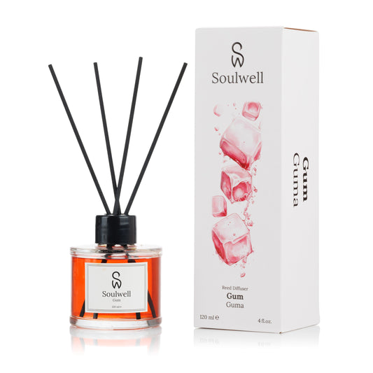 Guma Balonowa - Soulwell Zapach do Domu z Patyczkami 120ml - SOULWELL