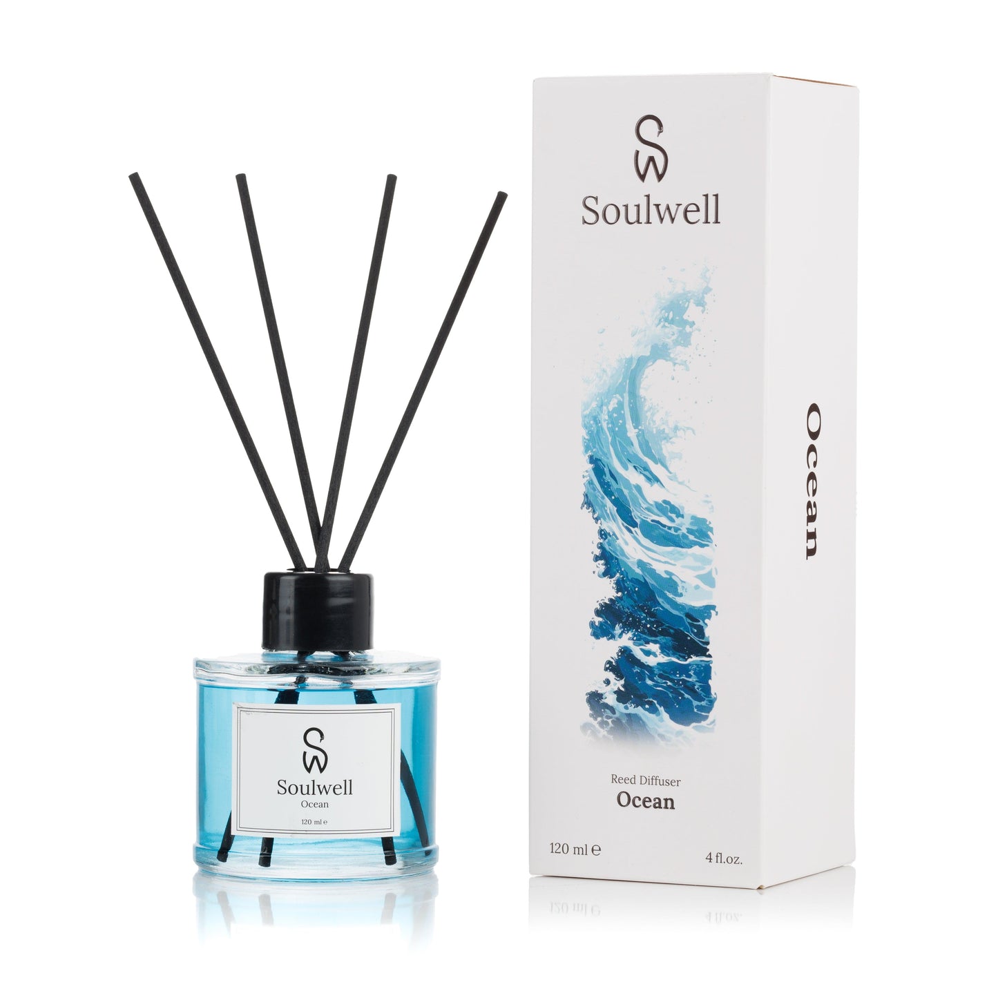 Ocean - Zapach do Domu z Patyczkami 120ml - SOULWELL